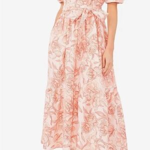 CeCe, Sz L, Tie-Waist dress with pockets. Color:Sweet Rose